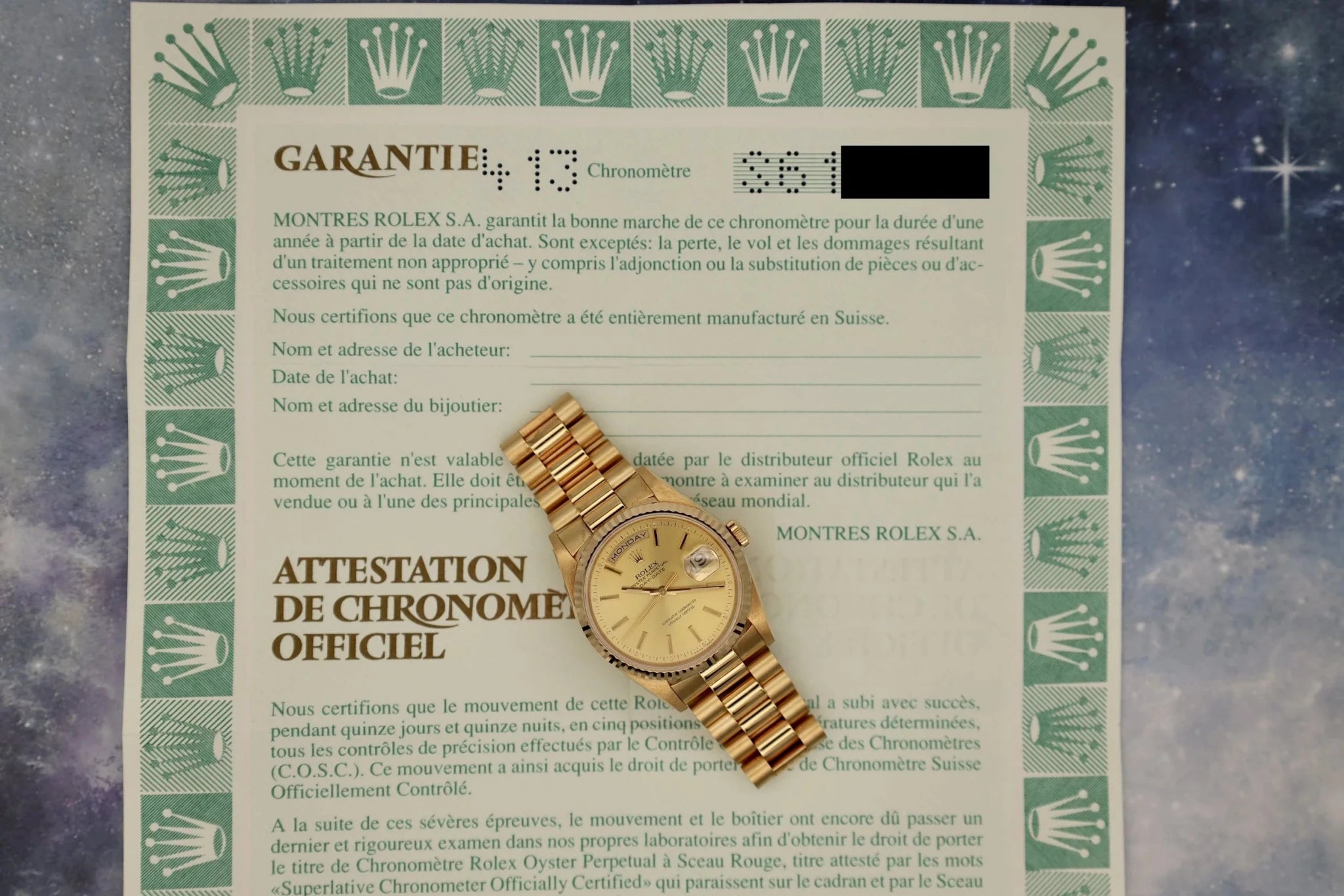 1993 Rolex Day-Date Ref. 18238 | LNOS | Papers - Sierra Time Co
