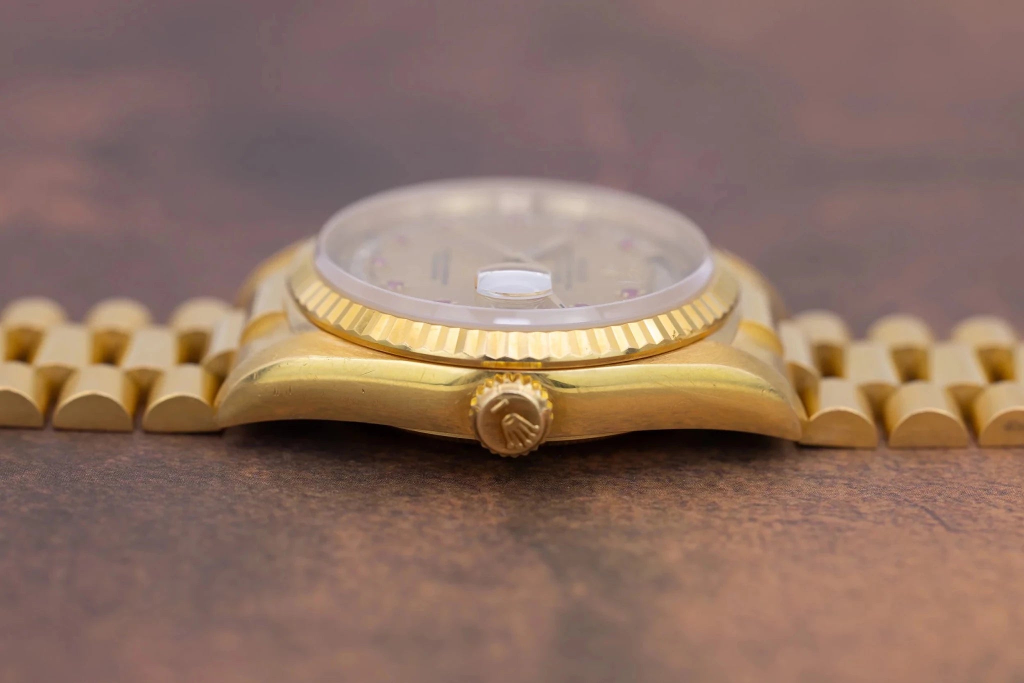 1993 Rolex Day-Date Ref. 18238 | Ruby String Dial - Sierra Time Co