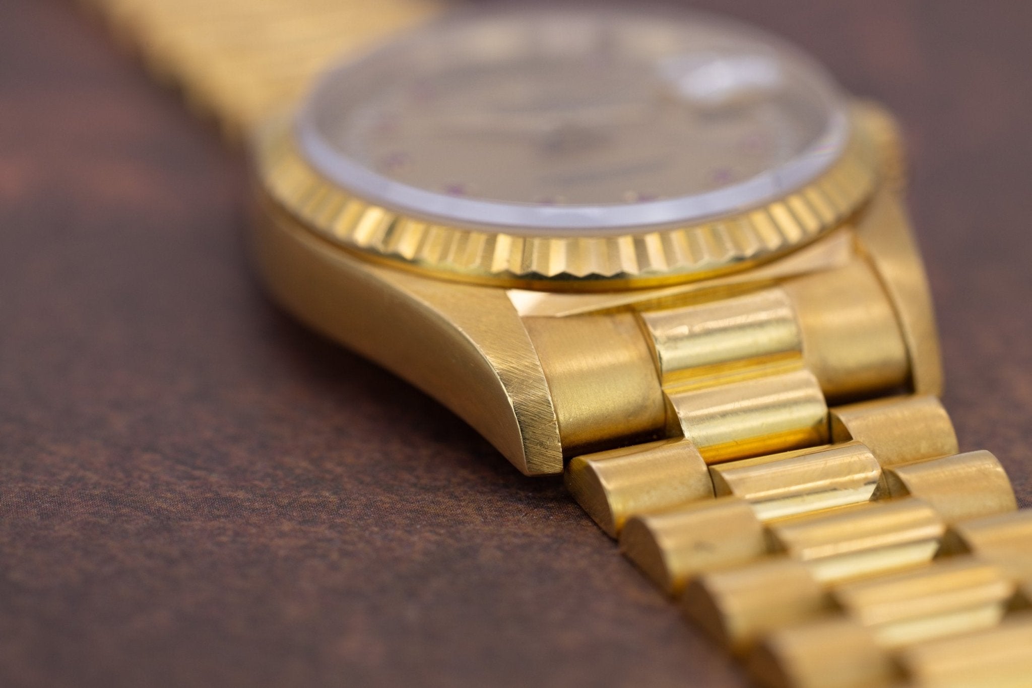 1993 Rolex Day-Date Ref. 18238 | Ruby String Dial - Sierra Time Co