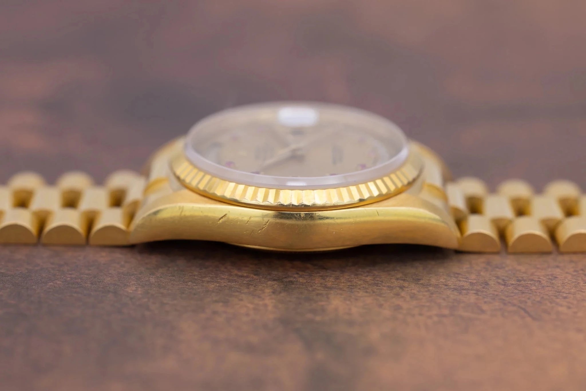 1993 Rolex Day-Date Ref. 18238 | Ruby String Dial - Sierra Time Co