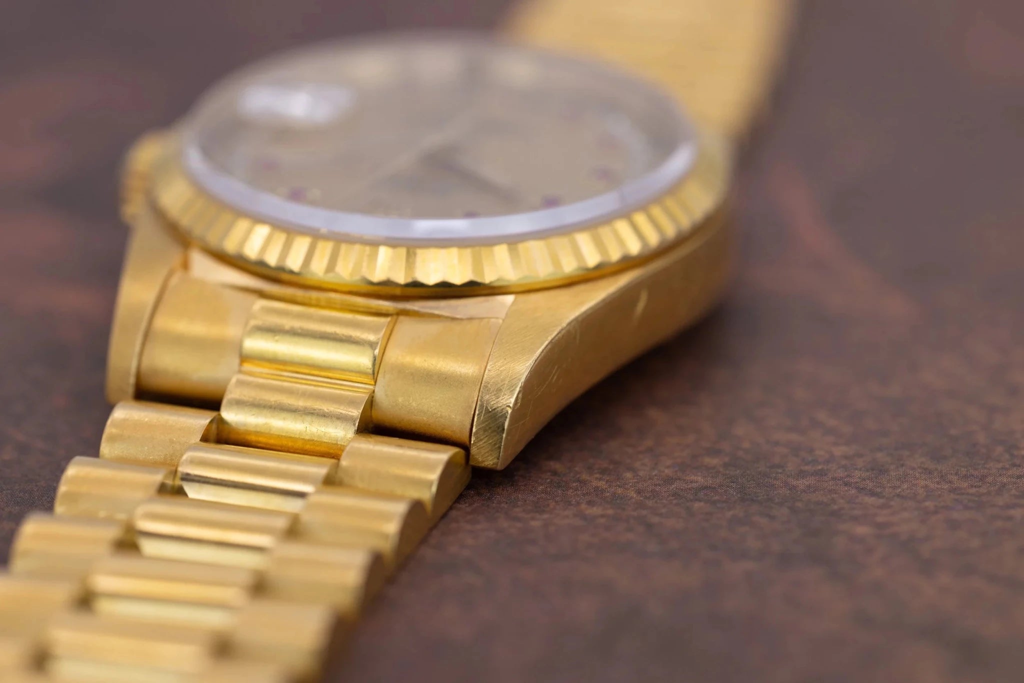 1993 Rolex Day-Date Ref. 18238 | Ruby String Dial - Sierra Time Co