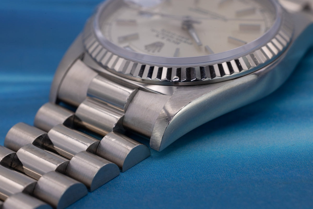 1993 Rolex Day-Date Ref. 18239 | 18K White Gold | Silver Dial - Sierra Time Co