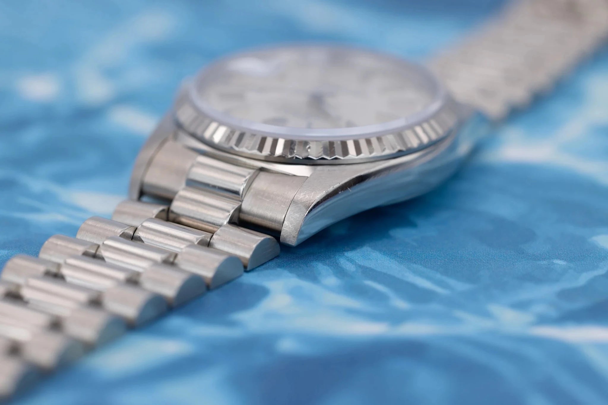 1993 Rolex Day-Date Ref. 18239 | Silver Stick Dial - Sierra Time Co
