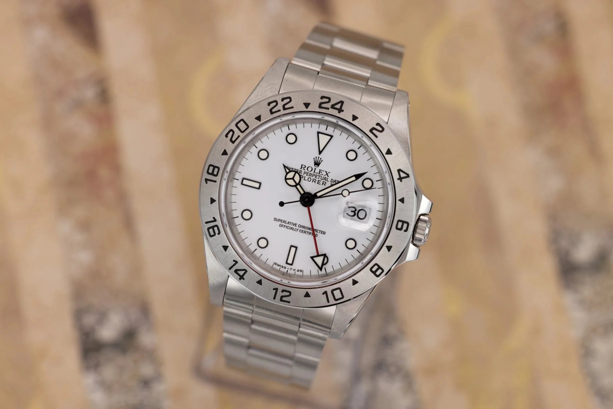 1993 Rolex Explorer II Ref, 16570 Polar | Tritium Dial - Sierra Time Co