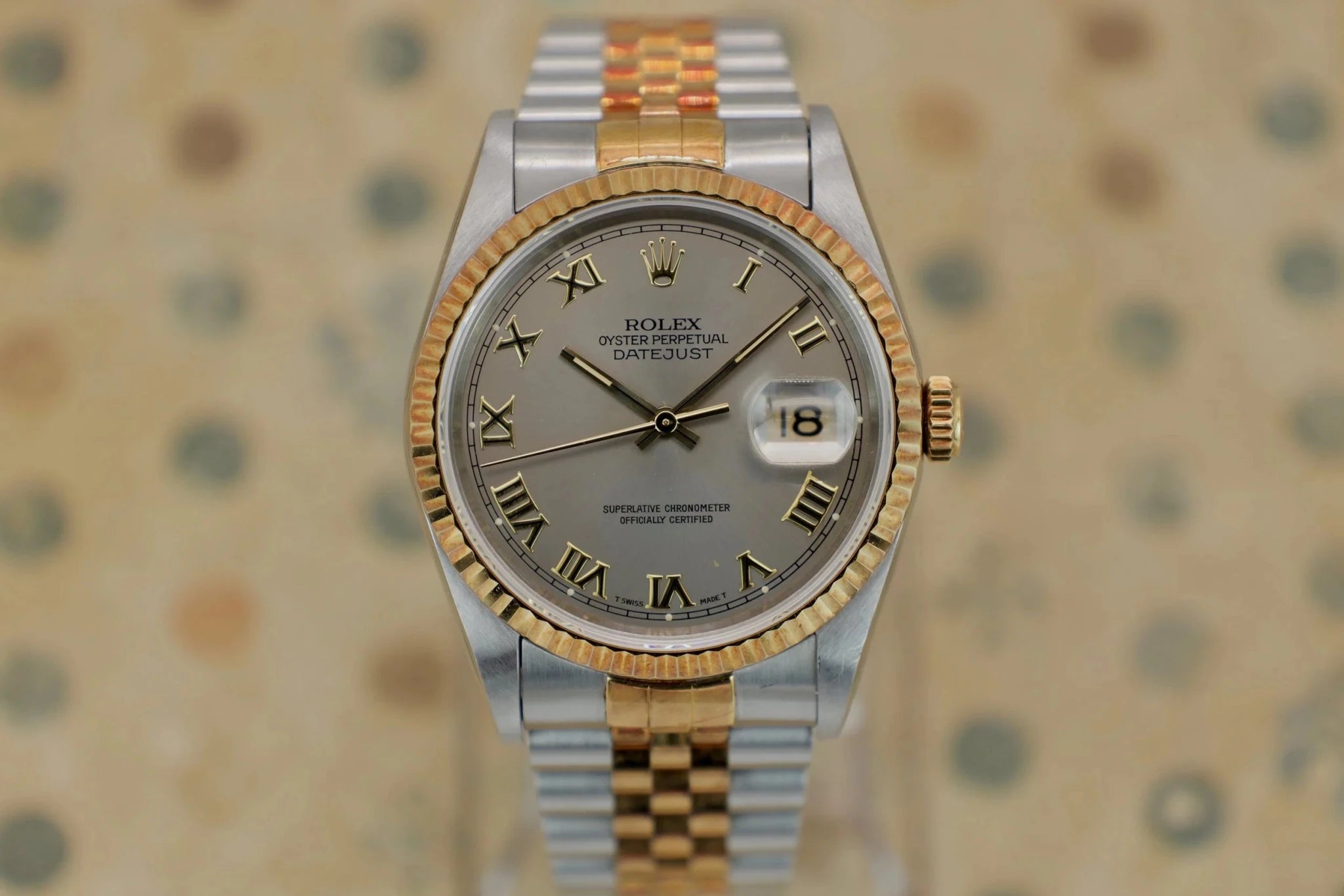 1994 Rolex Datejust Ref. 16233 | Gray Roman Dial - Sierra Time Co