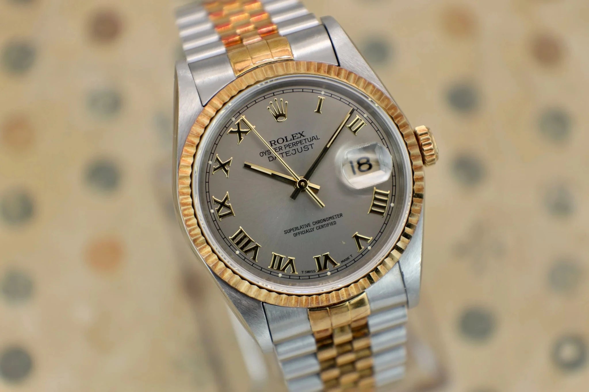 1994 Rolex Datejust Ref. 16233 | Gray Roman Dial - Sierra Time Co