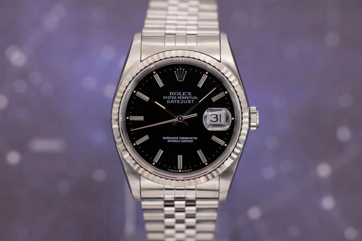 1994 Rolex Datejust Ref. 16234 | Black Dial | Box and Papers - Sierra Time Co