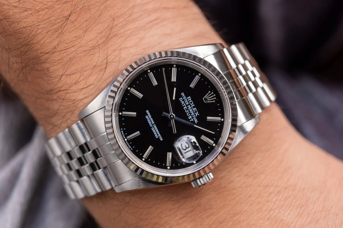 1994 Rolex Datejust Ref. 16234 | Black Dial | Box and Papers - Sierra Time Co