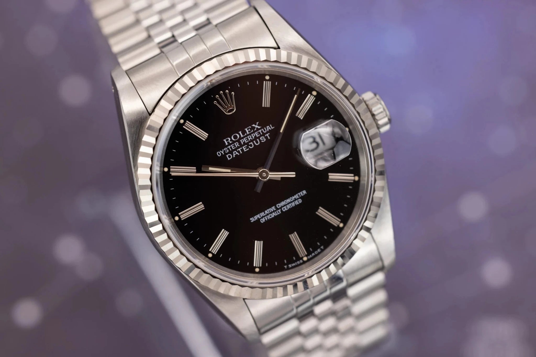 1994 Rolex Datejust Ref. 16234 | Black Dial | Box and Papers - Sierra Time Co