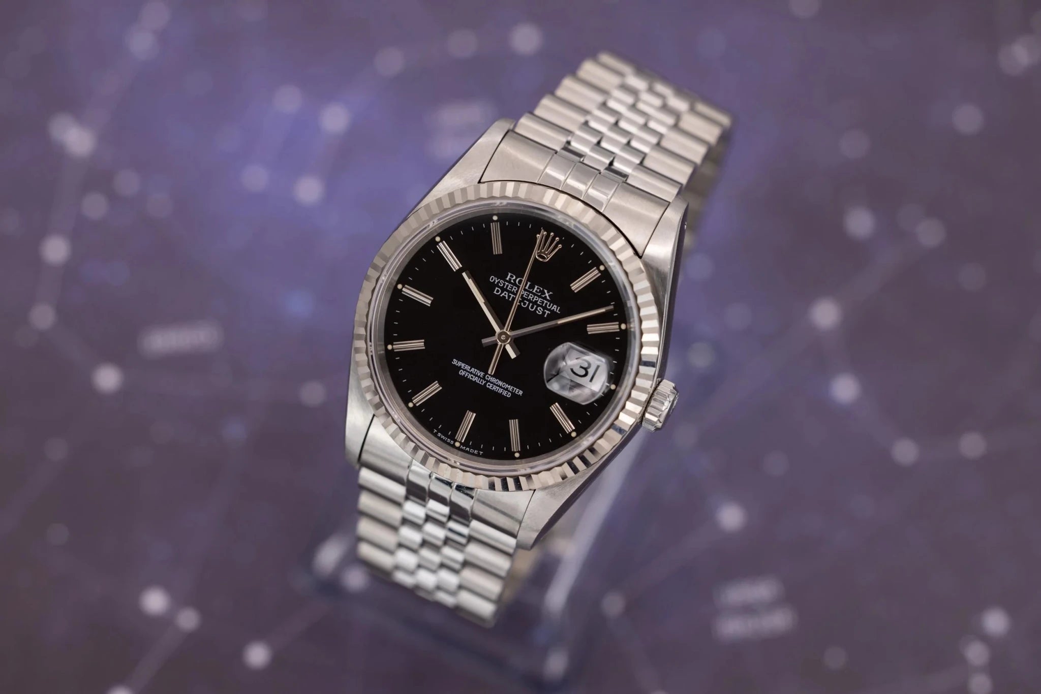 1994 Rolex Datejust Ref. 16234 | Black Dial | Box and Papers - Sierra Time Co