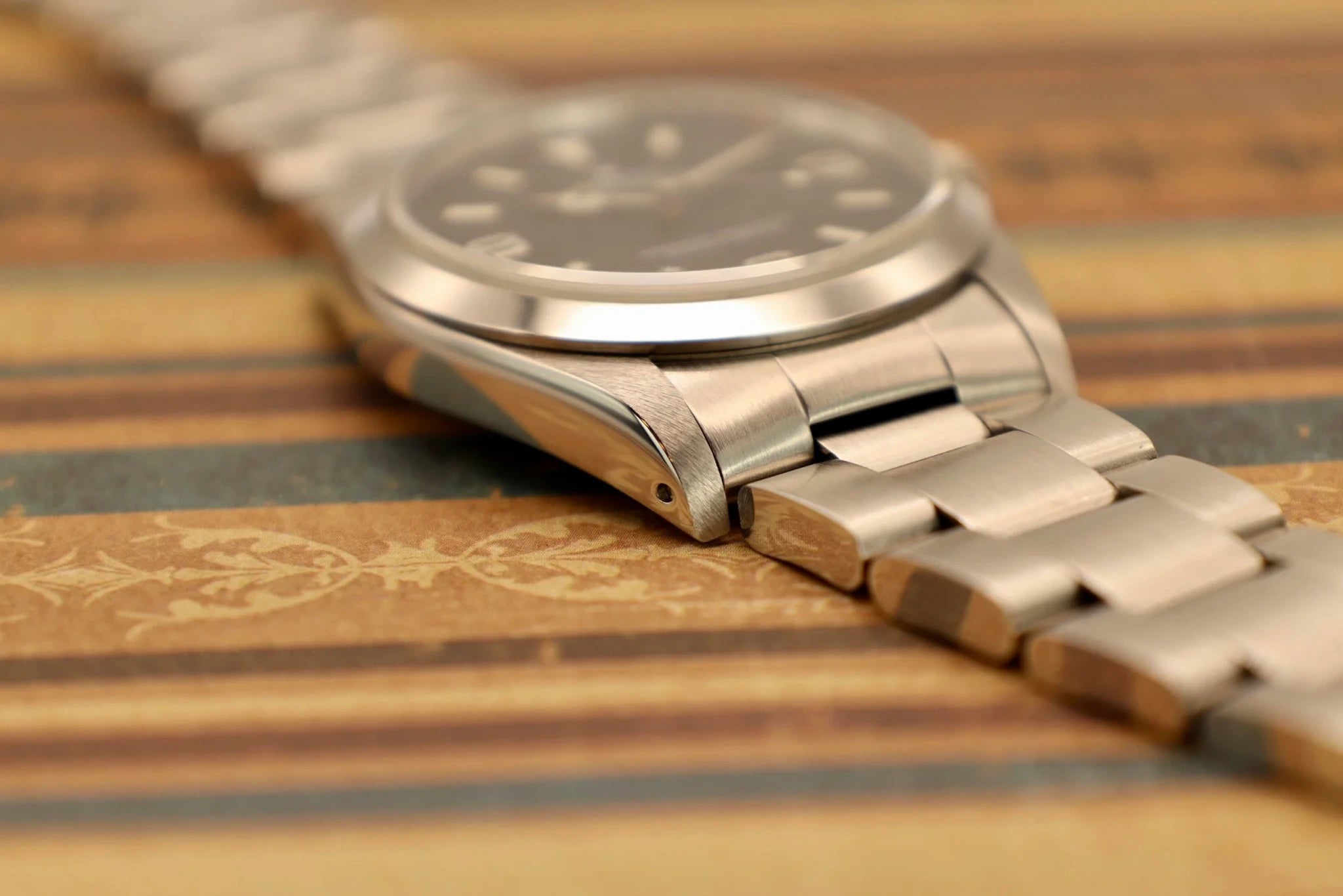 1994 Rolex Explorer I Ref. 14270 | Creamy Patina | Holes Case - Sierra Time Co