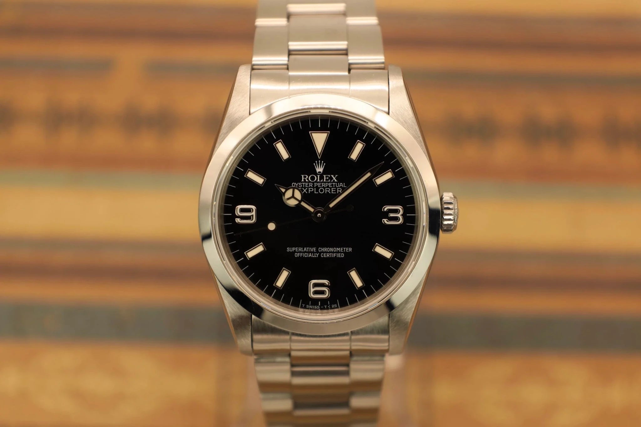1994 Rolex Explorer I Ref. 14270 | Creamy Patina | Holes Case - Sierra Time Co