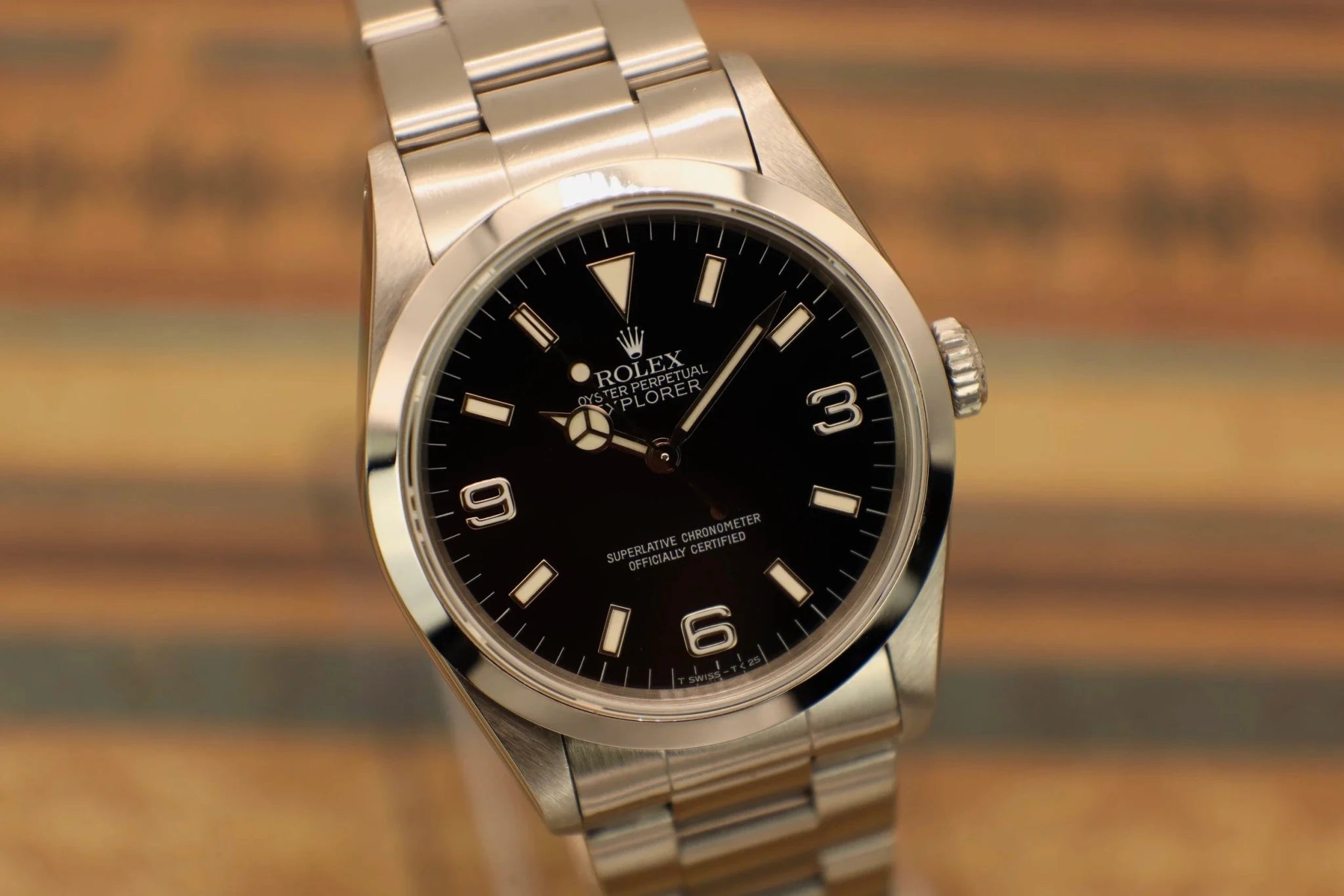 1994 Rolex Explorer I Ref. 14270 | Creamy Patina | Holes Case - Sierra Time Co