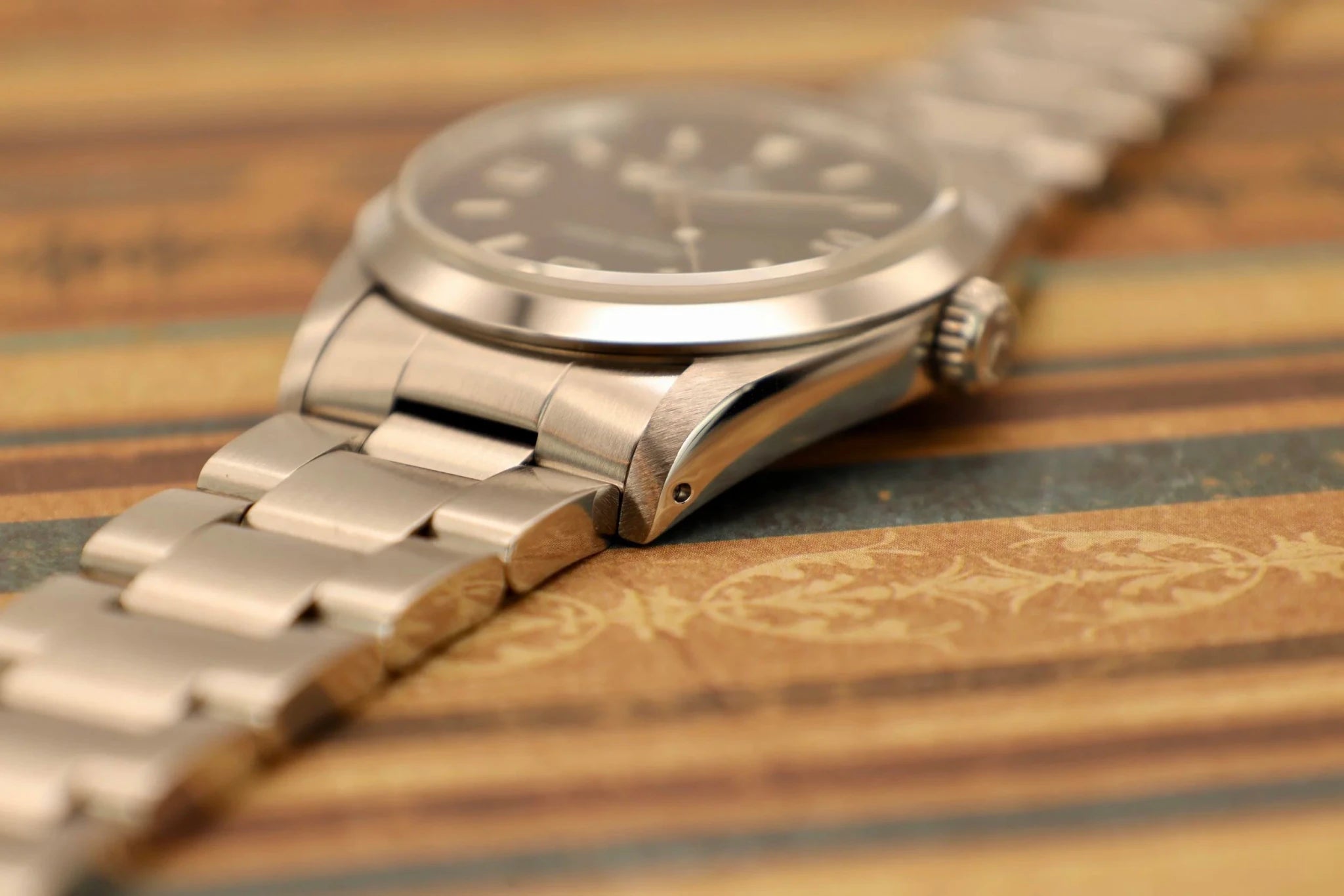 1994 Rolex Explorer I Ref. 14270 | Creamy Patina | Holes Case - Sierra Time Co