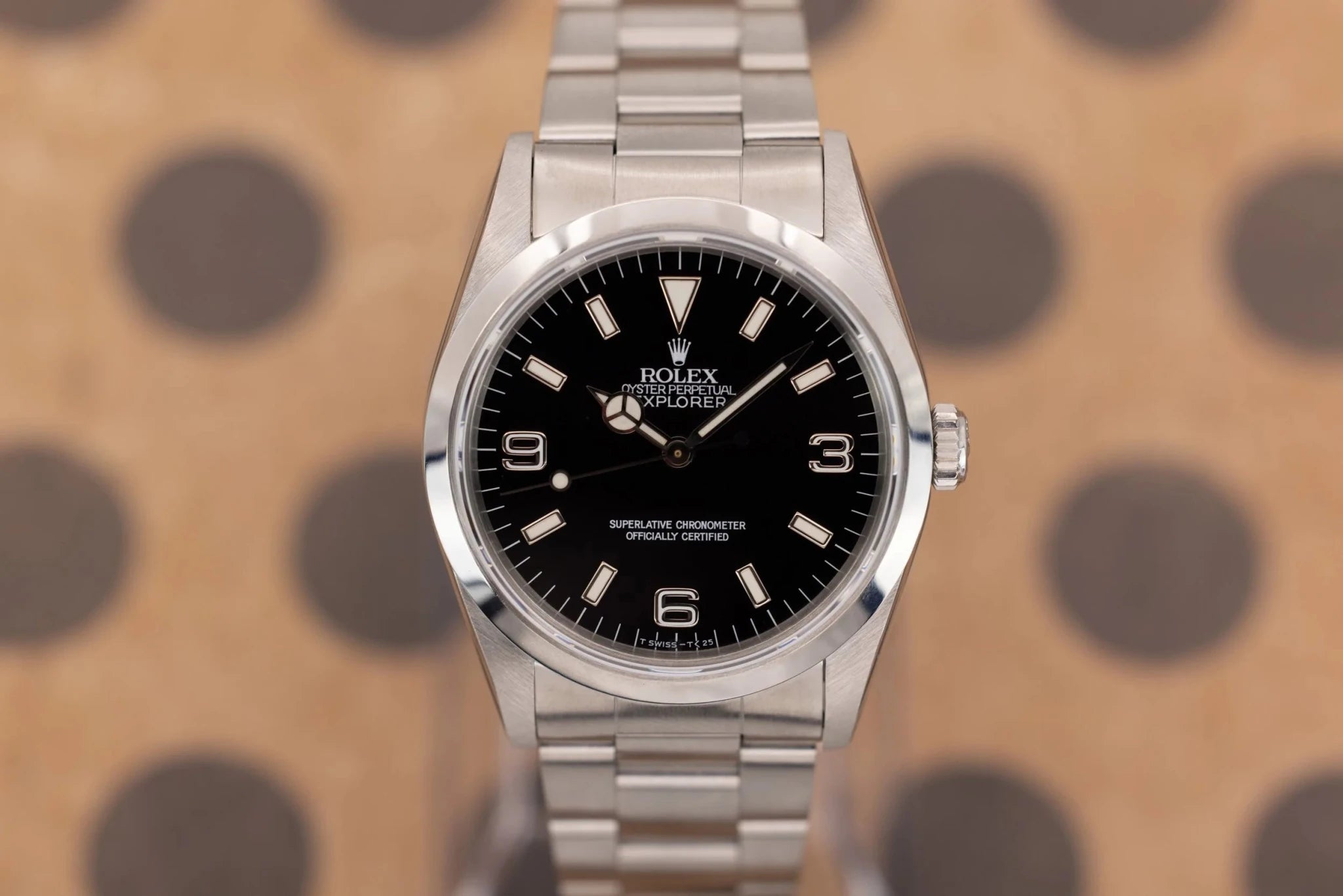 1994 Rolex Explorer I Ref. 14270 | Creamy Tritium | Holes Case - Sierra Time Co