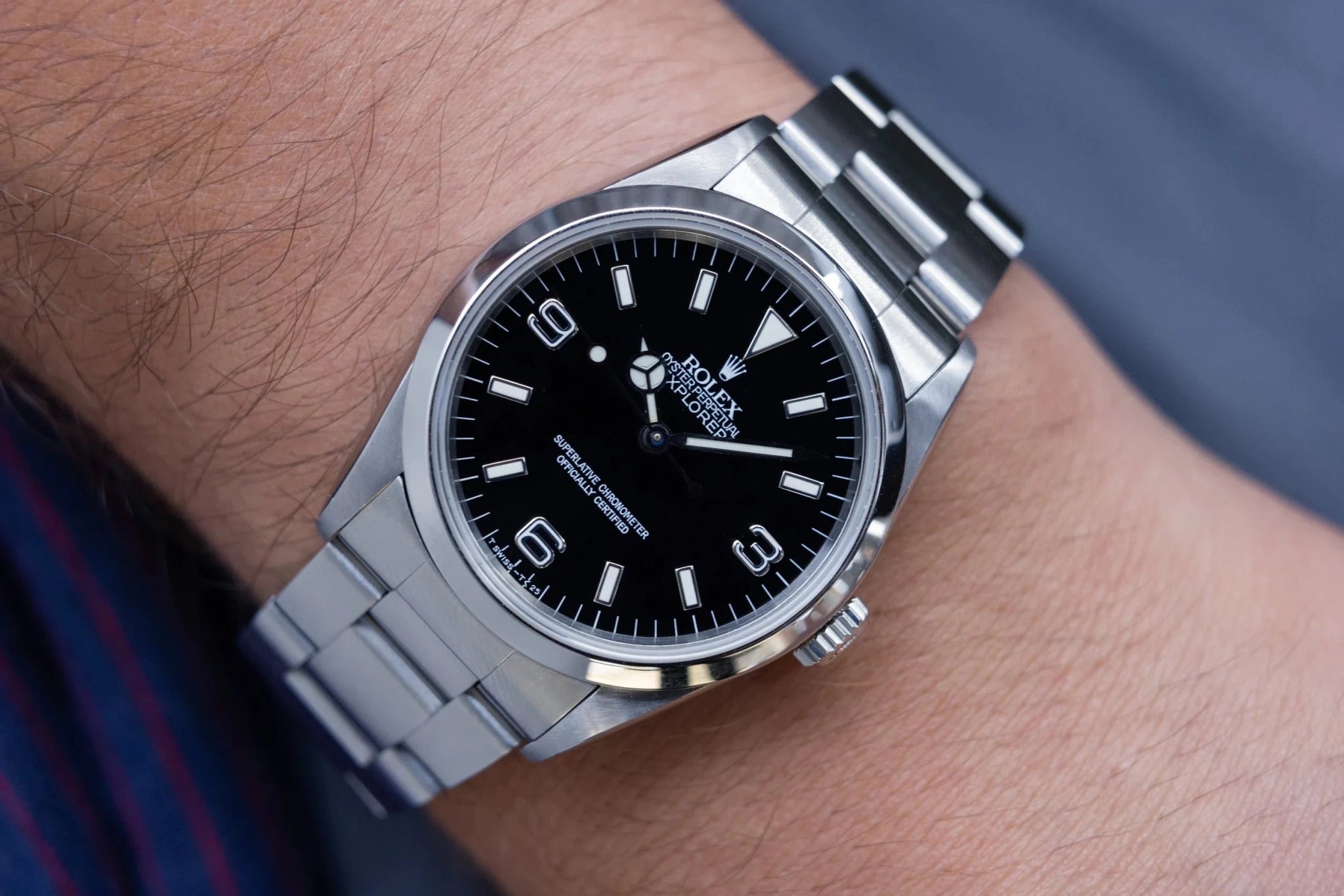 1994 Rolex Explorer I Ref. 14270 | Tritium Dial | Holes Case - Sierra Time Co