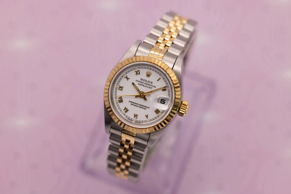 1994 Rolex Ladies Datejust Ref. 69173 | White Roman Numeral Dial | Box and Papers - Sierra Time Co
