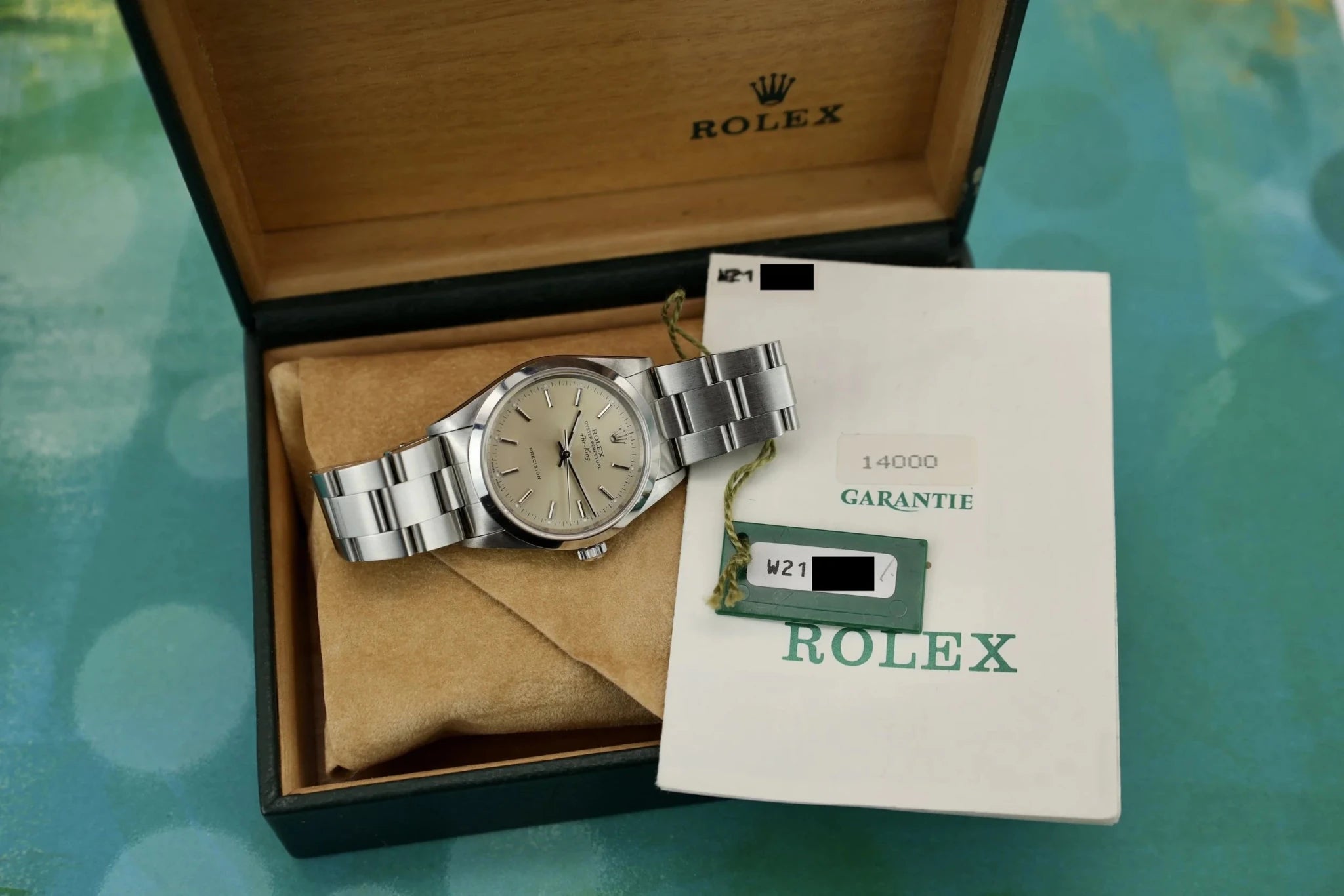 1995 Rolex Air-King Ref. 14000 | Box and Papers - Sierra Time Co