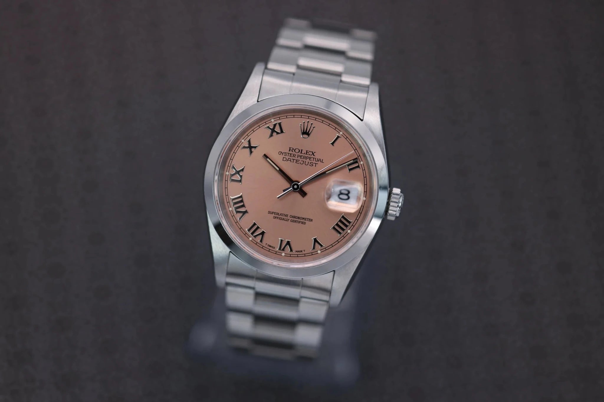 1995 Rolex Datejust Ref. 16200 | Salmon Roman Dial - Sierra Time Co