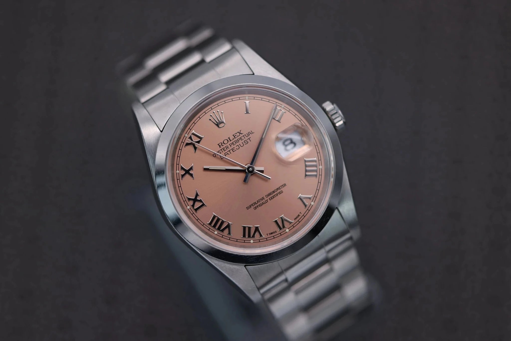 1995 Rolex Datejust Ref. 16200 | Salmon Roman Dial - Sierra Time Co
