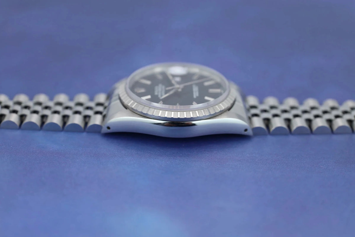 1995 Rolex Datejust Ref. 16220 Black Dial | Mint | Box and Papers - Sierra Time Co