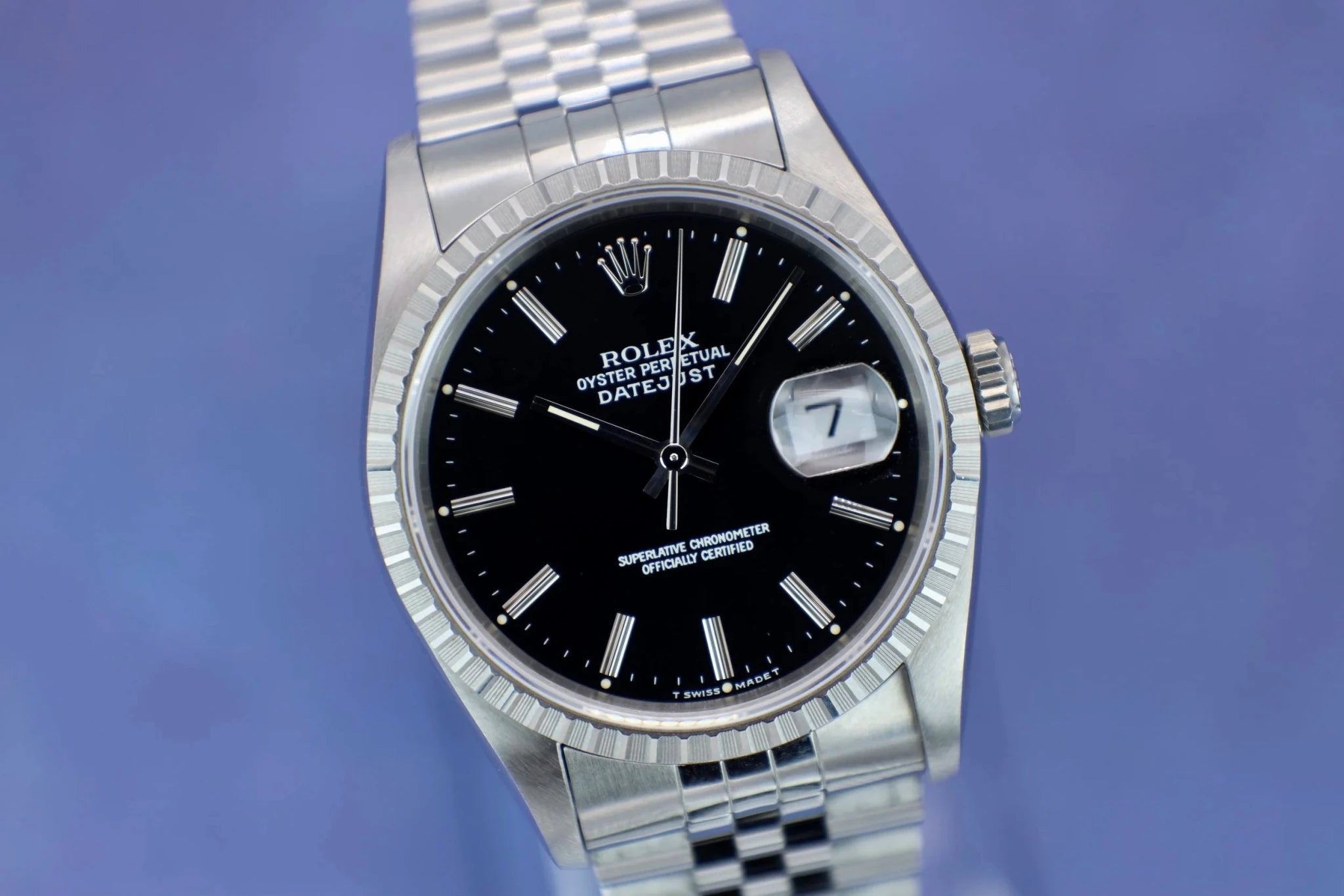 1995 Rolex Datejust Ref. 16220 Black Dial | Mint | Box and Papers - Sierra Time Co