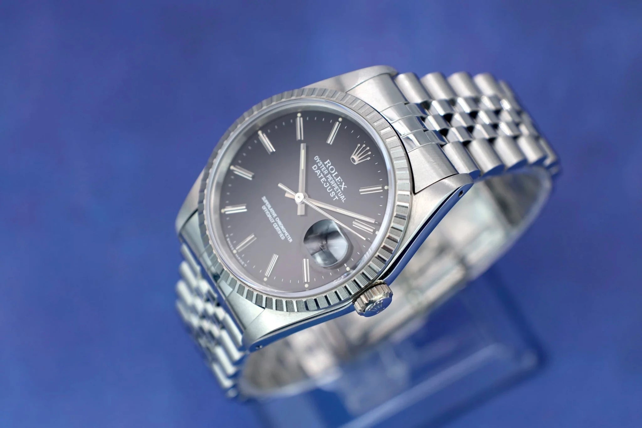 1995 Rolex Datejust Ref. 16220 Black Dial | Mint | Box and Papers - Sierra Time Co