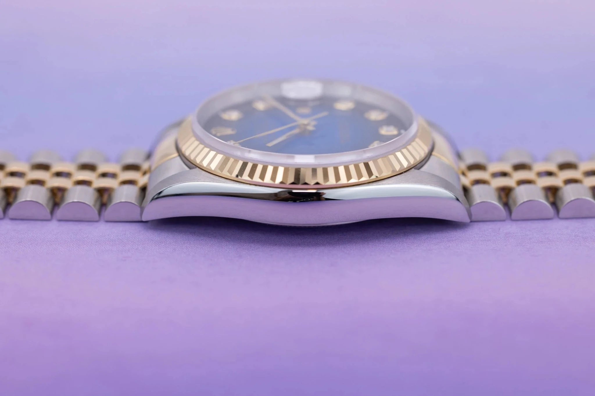 1995 Rolex Datejust Ref. 16233 | Blue Vignette Big Diamond Dial - Sierra Time Co