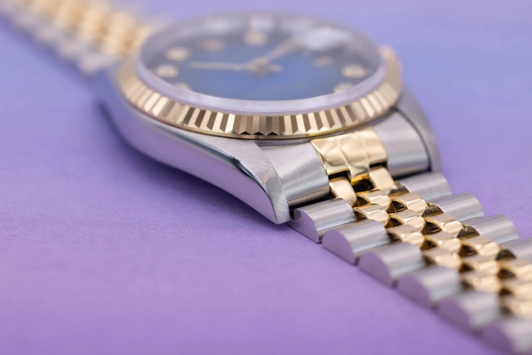 1995 Rolex Datejust Ref. 16233 | Blue Vignette Big Diamond Dial - Sierra Time Co