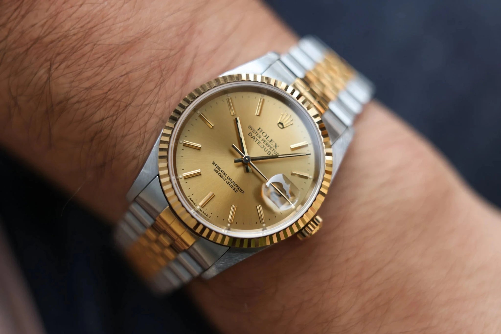 1995 Rolex Datejust Ref. 16233 | Champagne Dial - Sierra Time Co
