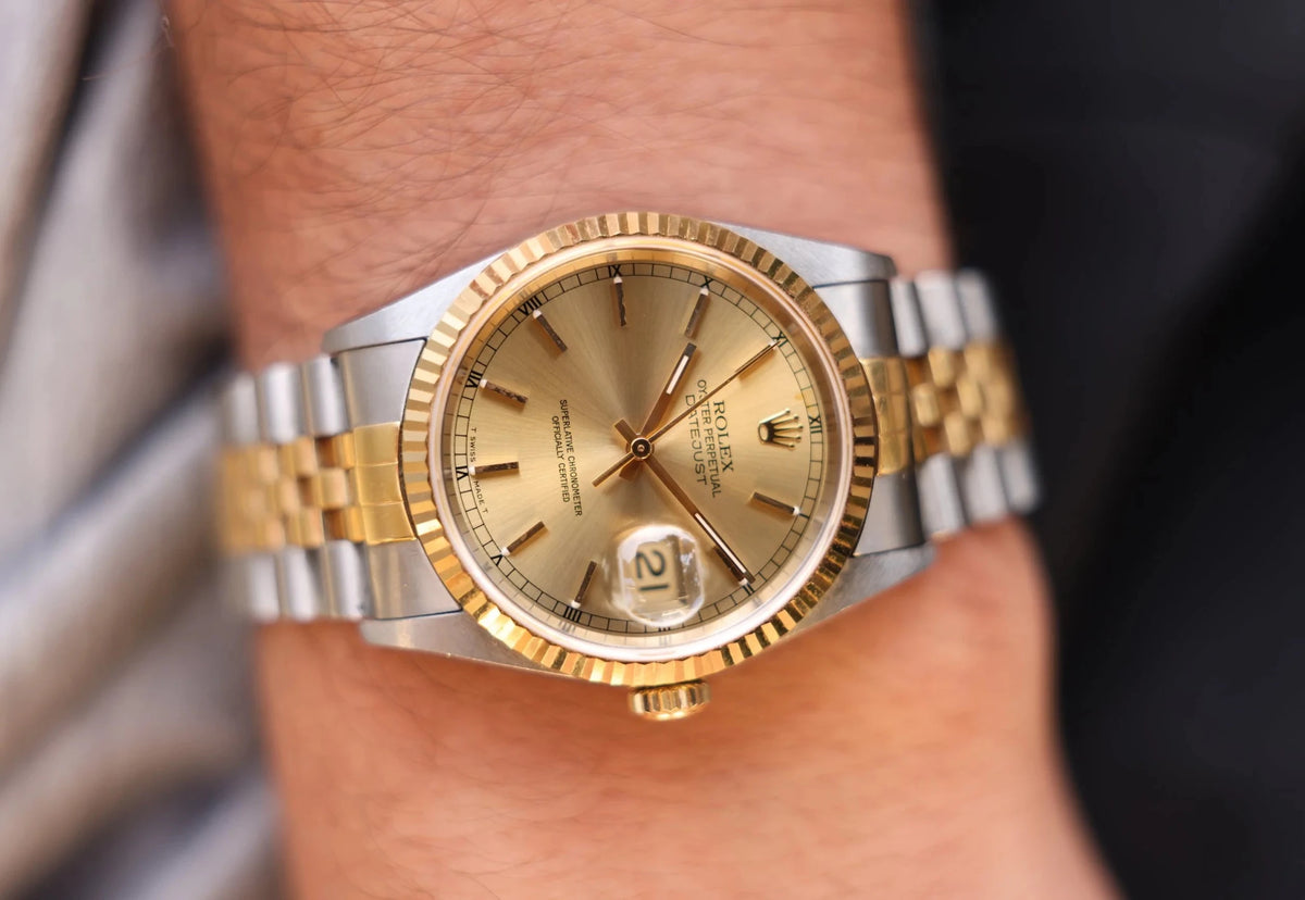 1995 Rolex Datejust Ref. 16233 | Champagne Dial | Excellent Condition - Sierra Time Co