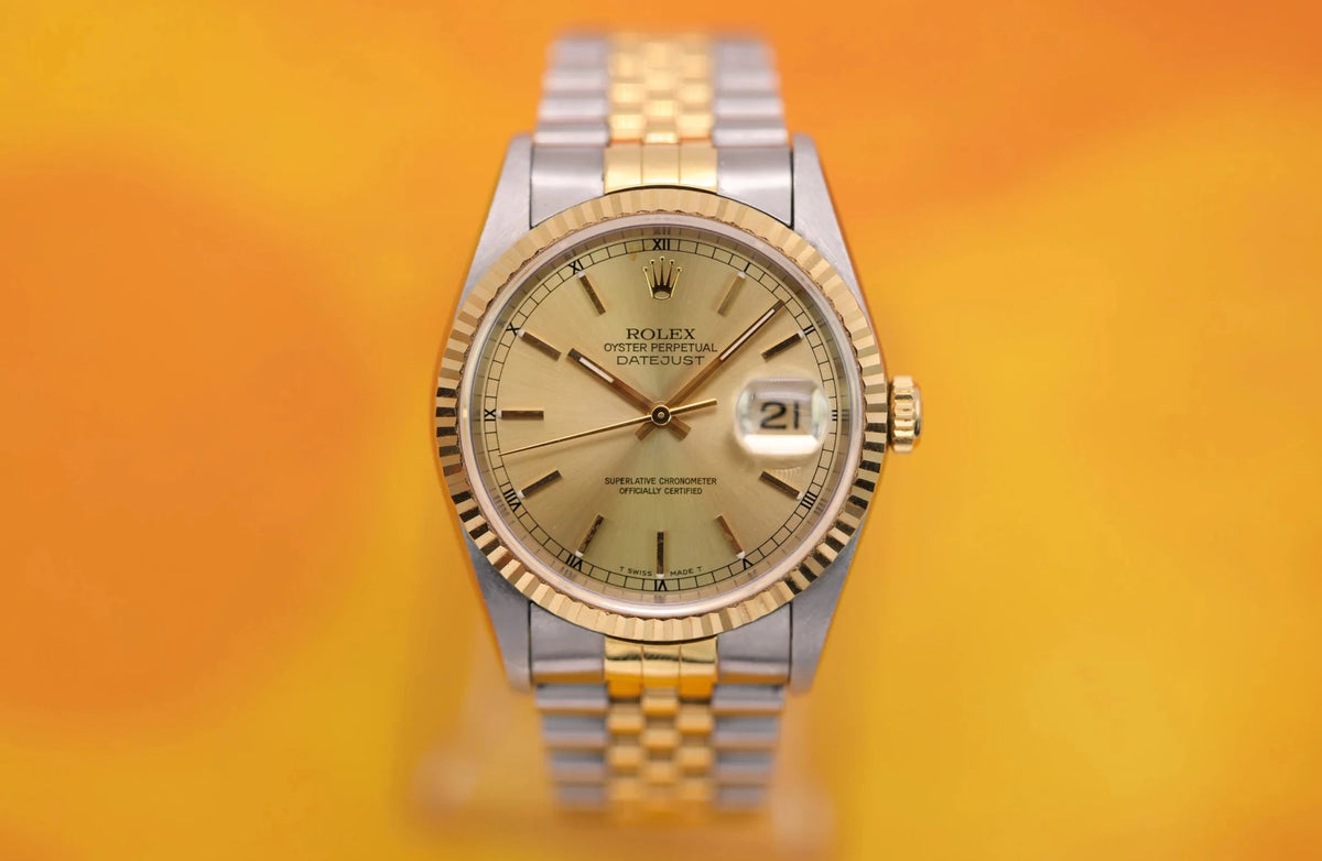 1995 Rolex Datejust Ref. 16233 | Champagne Dial | Excellent Condition - Sierra Time Co