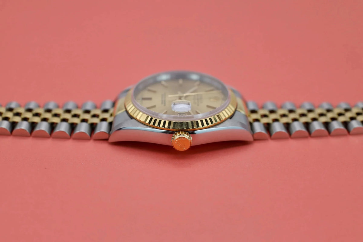 1995 Rolex Datejust Ref. 16233| Champagne Dial | Papers - Sierra Time Co