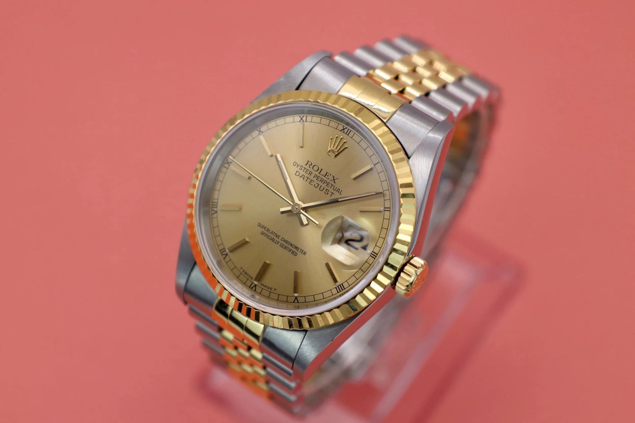 1995 Rolex Datejust Ref. 16233| Champagne Dial | Papers - Sierra Time Co