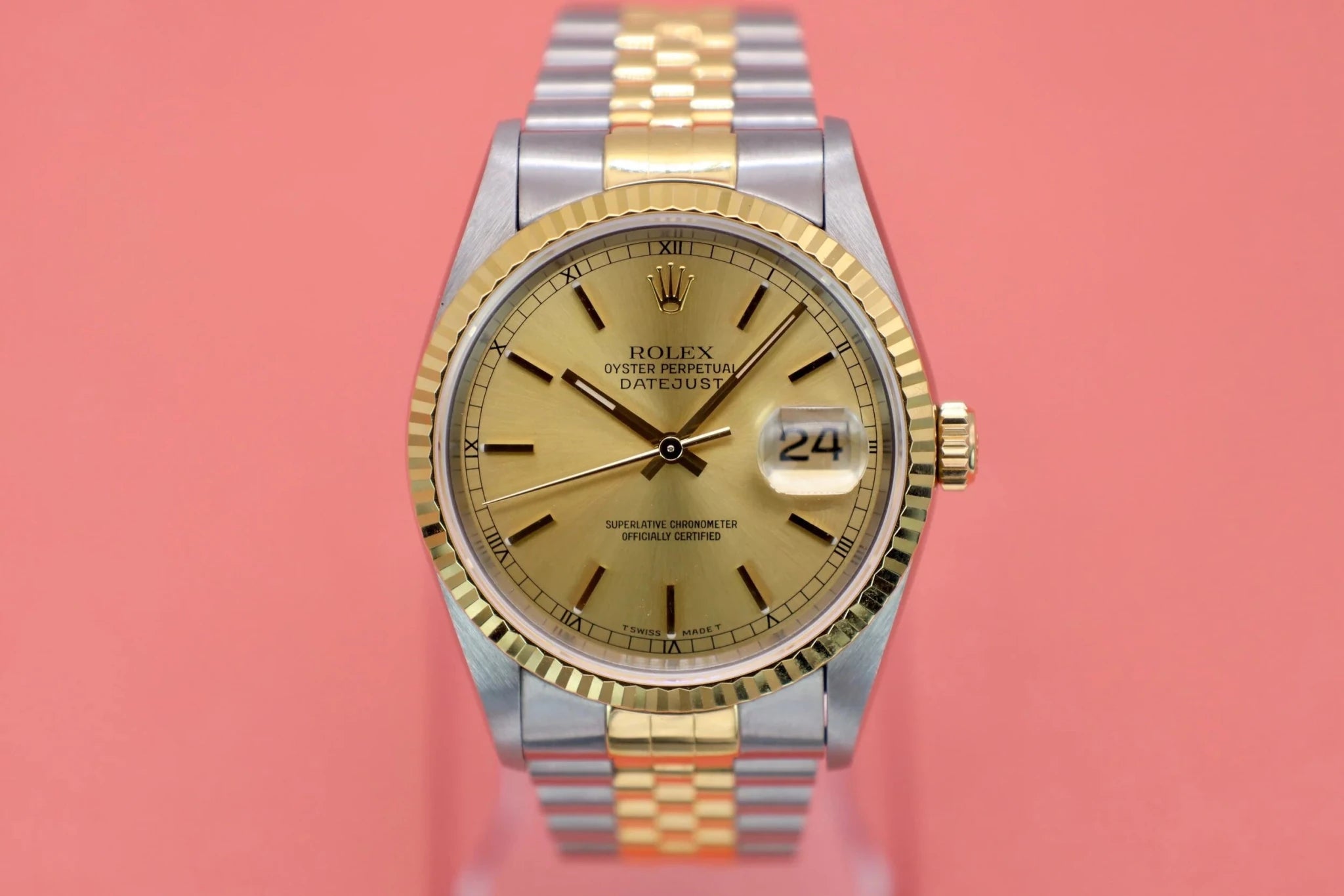 1995 Rolex Datejust Ref. 16233| Champagne Dial | Papers - Sierra Time Co