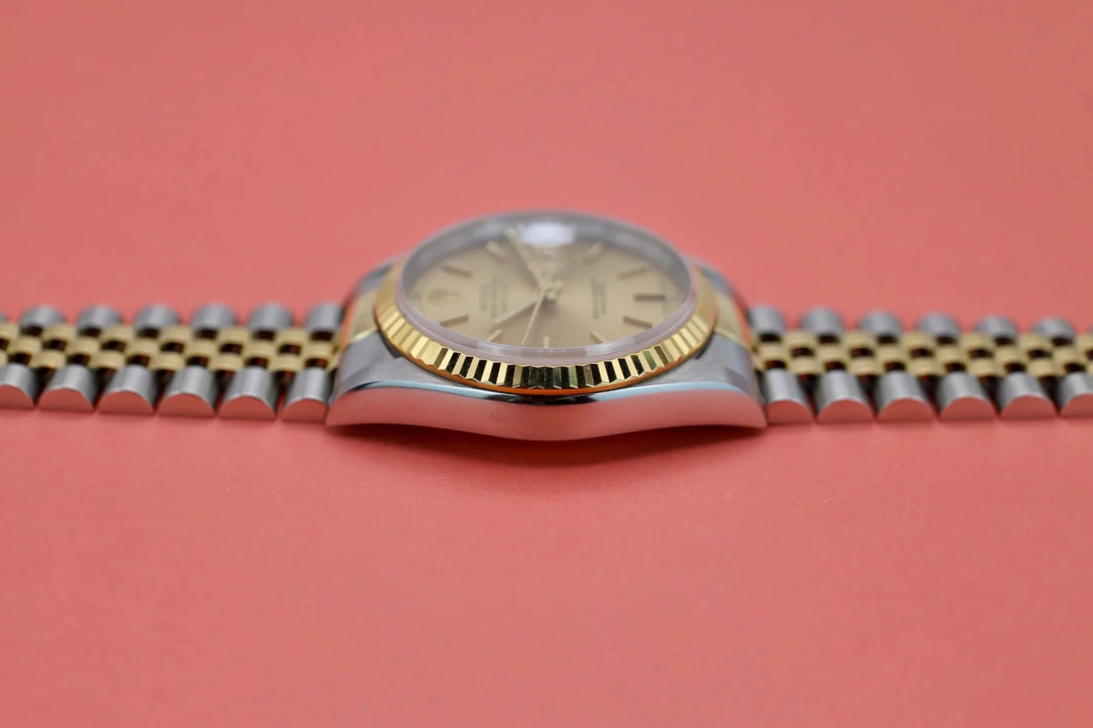 1995 Rolex Datejust Ref. 16233| Champagne Dial | Papers - Sierra Time Co