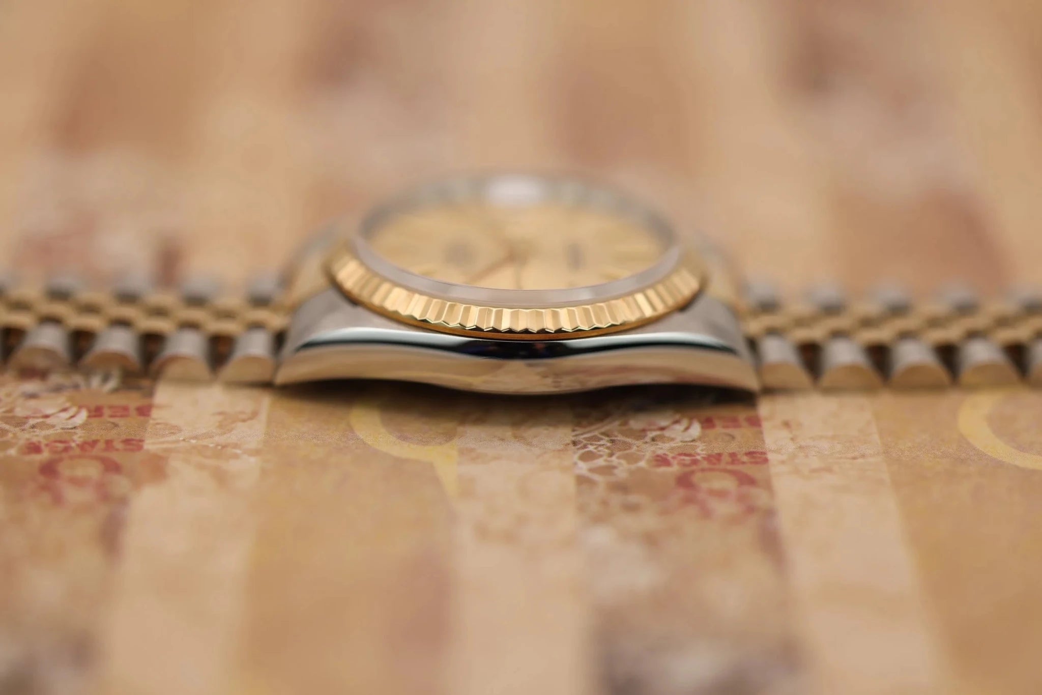 1995 Rolex Datejust Ref. 16233 | Champagne Tapestry Dial | Mint Condition - Sierra Time Co