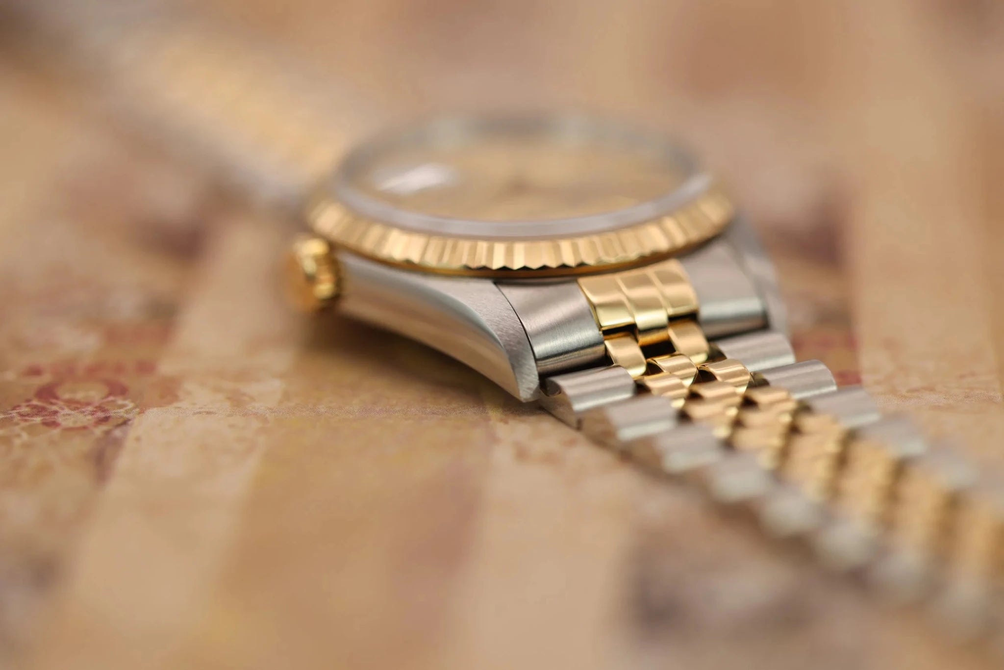 1995 Rolex Datejust Ref. 16233 | Champagne Tapestry Dial | Mint Condition - Sierra Time Co