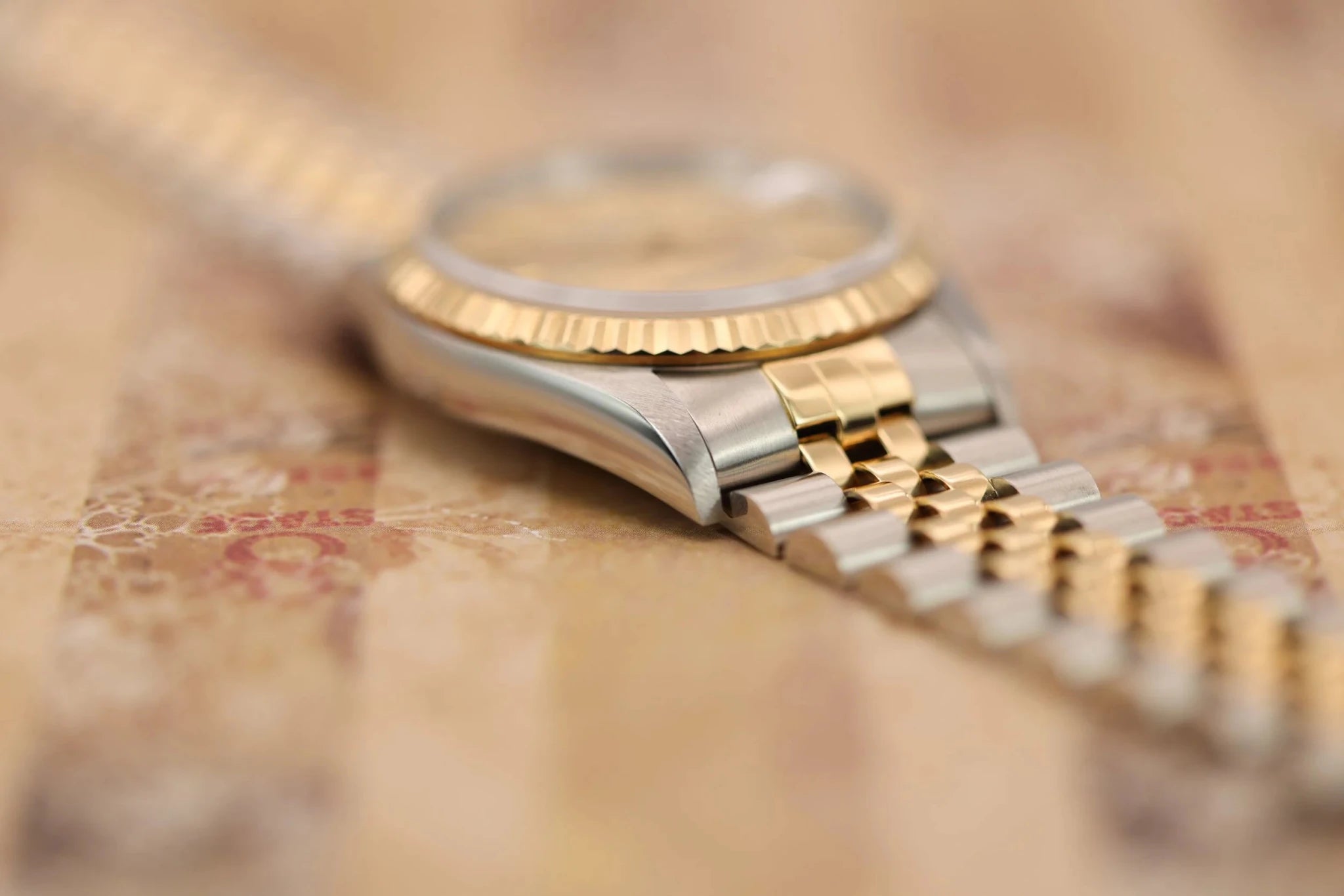 1995 Rolex Datejust Ref. 16233 | Champagne Tapestry Dial | Mint Condition - Sierra Time Co