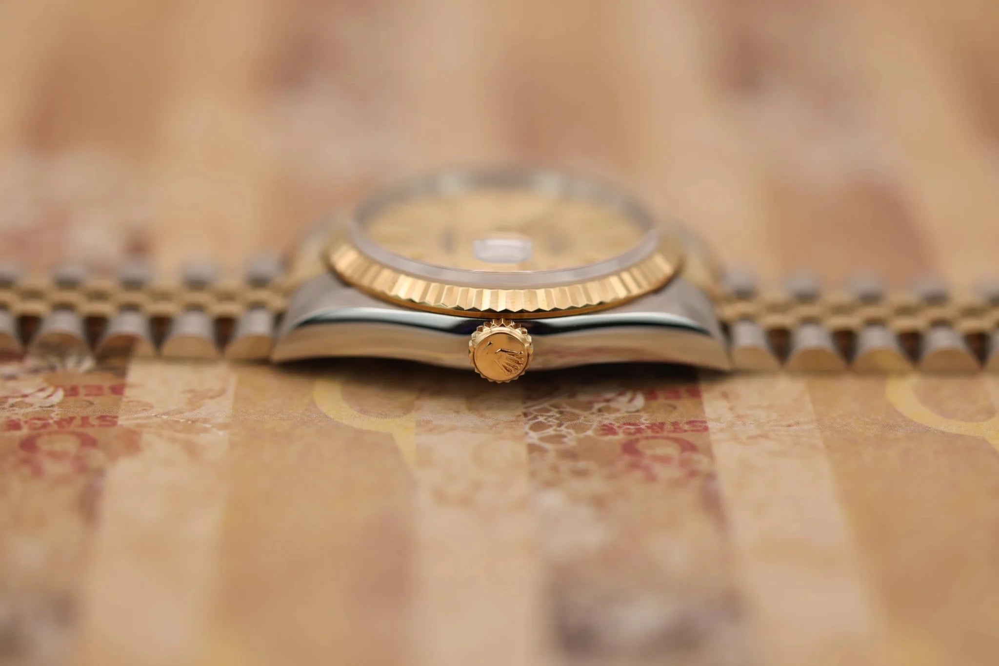 1995 Rolex Datejust Ref. 16233 | Champagne Tapestry Dial | Mint Condition - Sierra Time Co