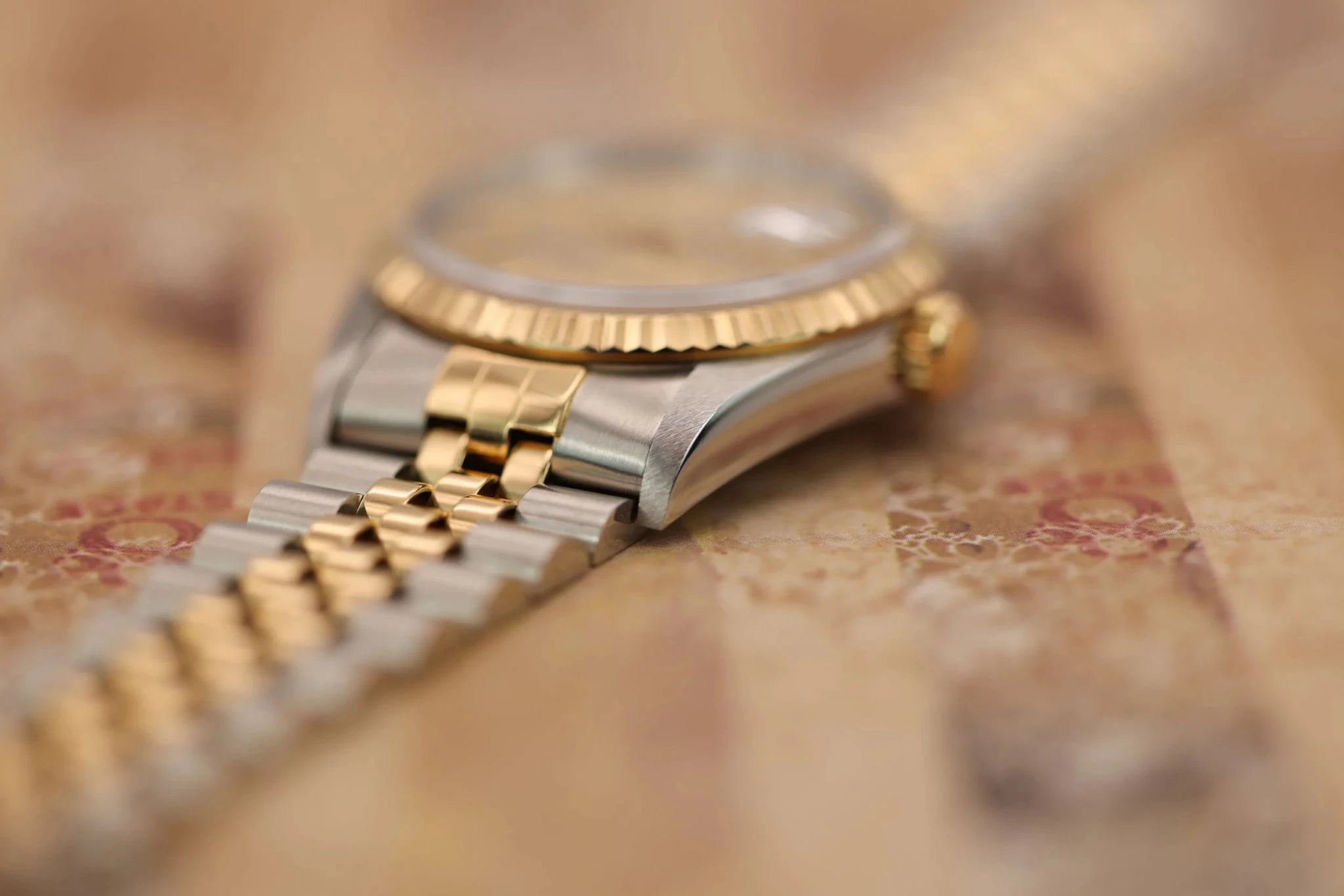 1995 Rolex Datejust Ref. 16233 | Champagne Tapestry Dial | Mint Condition - Sierra Time Co