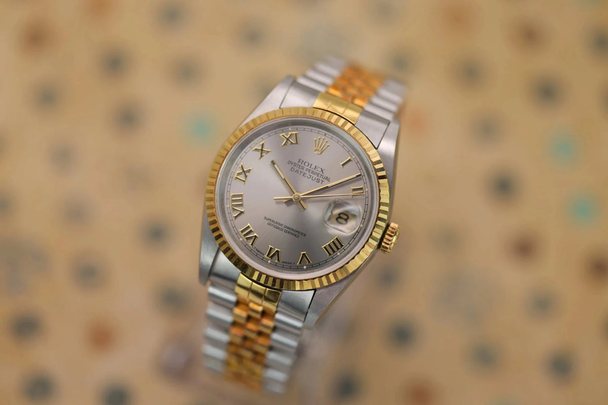 1995 Rolex Datejust Ref. 16233 | Grey Roman Dial - Sierra Time Co