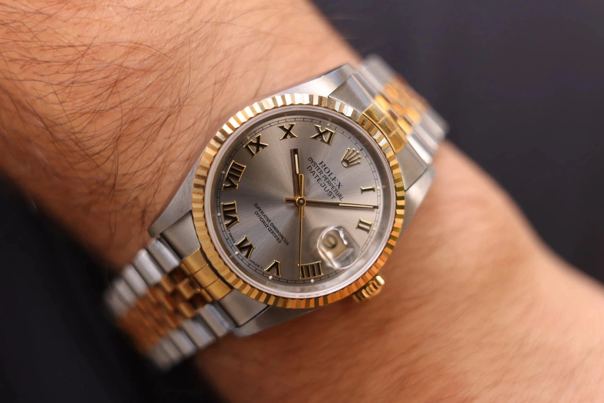 1995 Rolex Datejust Ref. 16233 | Grey Roman Dial - Sierra Time Co