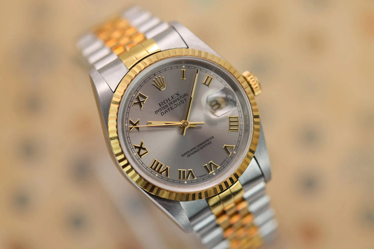1995 Rolex Datejust Ref. 16233 | Grey Roman Dial - Sierra Time Co