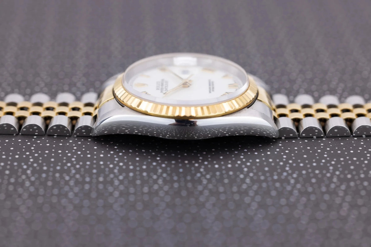 1995 Rolex Datejust Ref. 16233 | White Roman Dial | Excellent Condition - Sierra Time Co