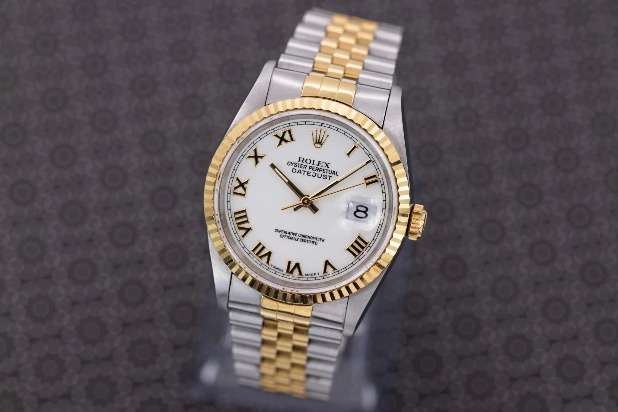 1995 Rolex Datejust Ref. 16233 | White Roman Dial | Excellent Condition - Sierra Time Co