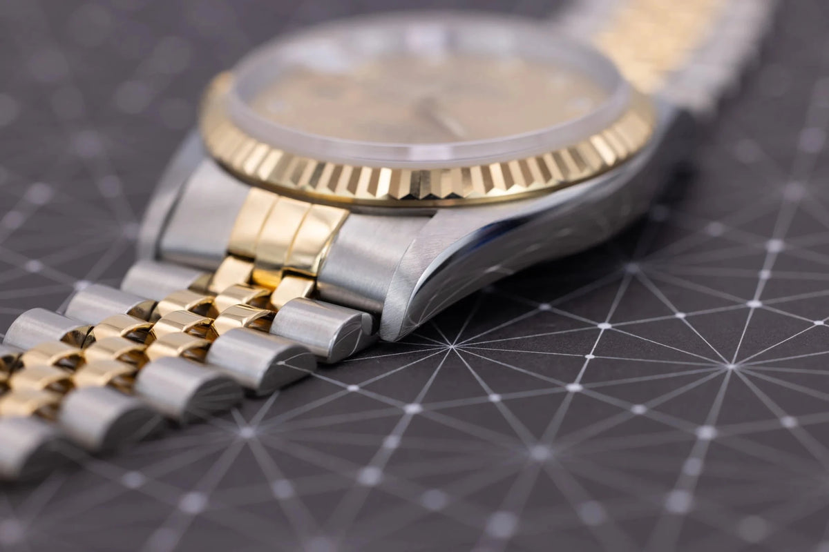 1995 Rolex Datejust Ref. 16233G | Champagne Big Diamond Dial - Sierra Time Co