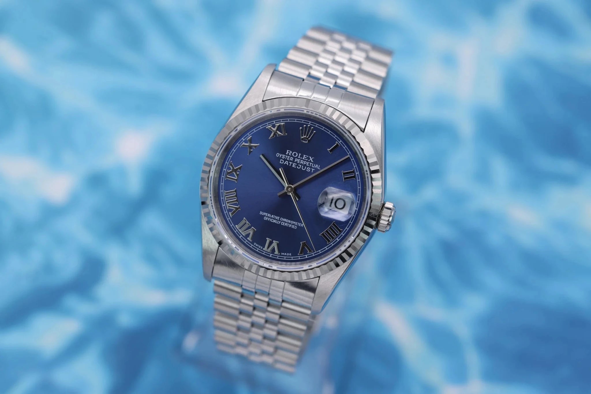 1995 Rolex Datejust Ref. 16234 | Blue Roman Numeral Dial - Sierra Time Co