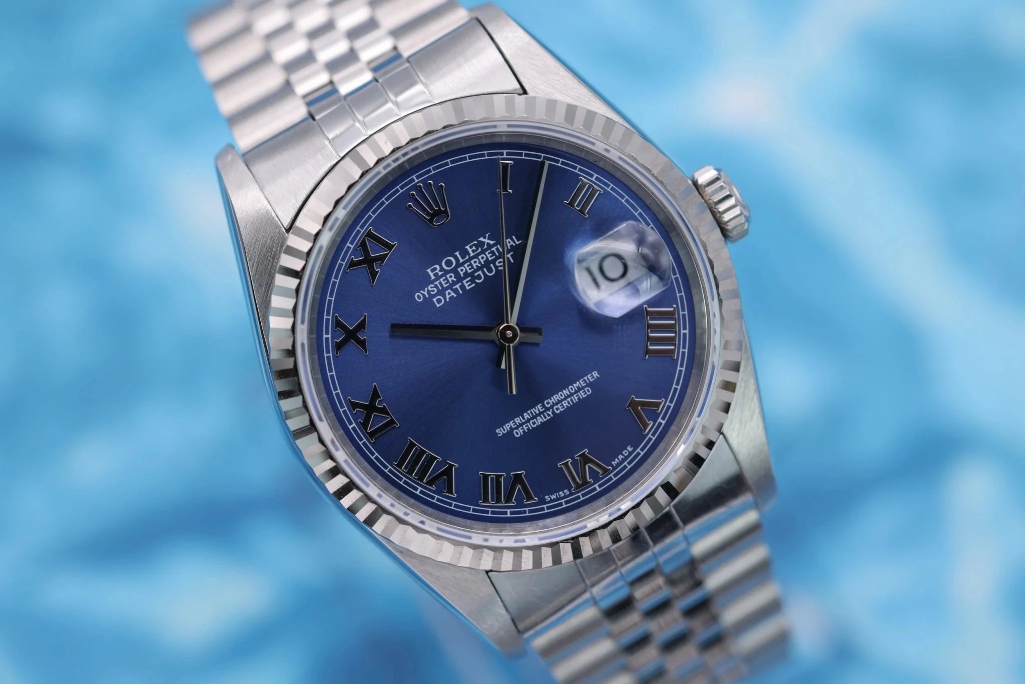 1995 Rolex Datejust Ref. 16234 | Blue Roman Numeral Dial - Sierra Time Co