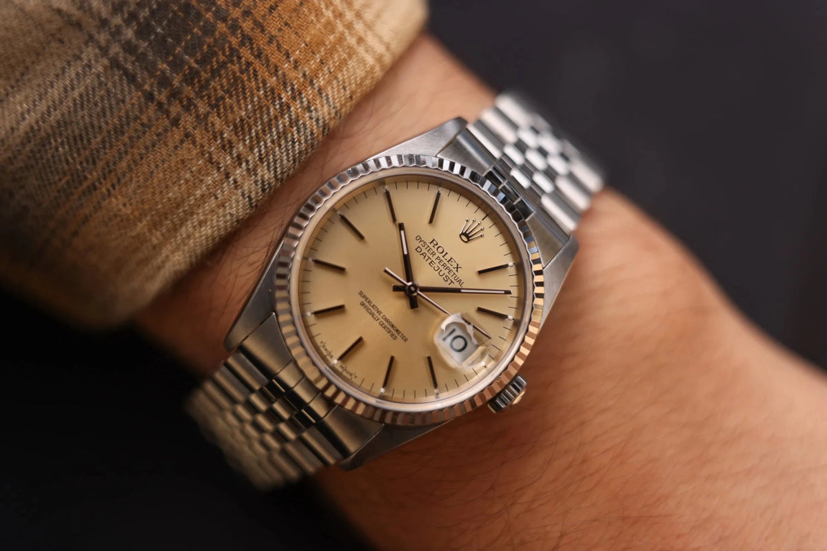 1995 Rolex Datejust Ref. 16234 | Caramel Dial | Box and Papers - Sierra Time Co